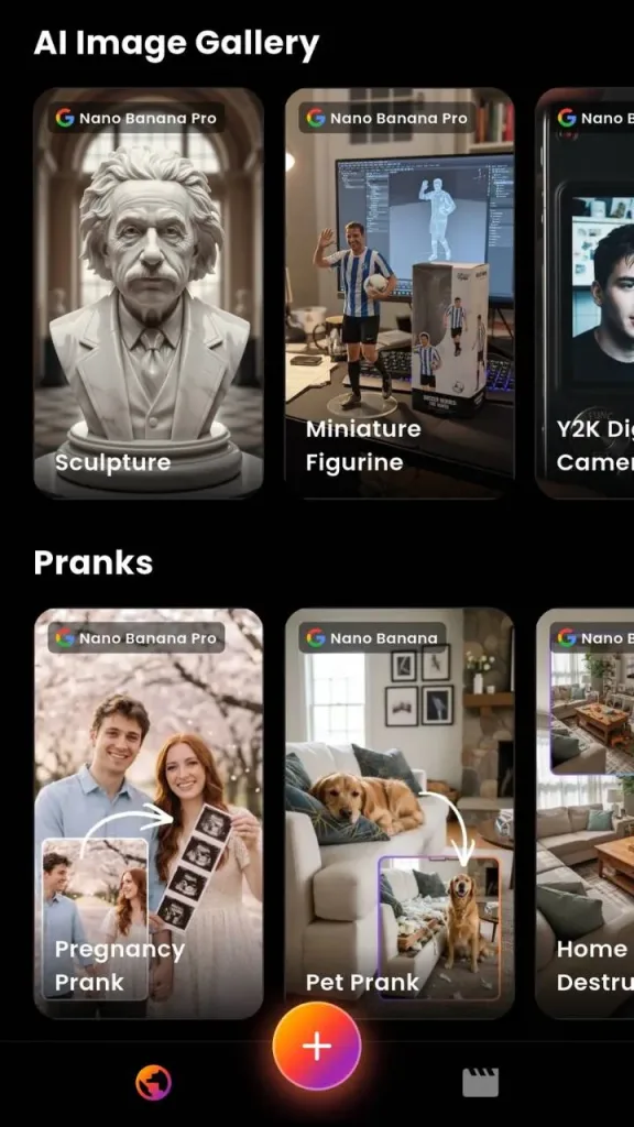 VIBE app text to video prompt screen