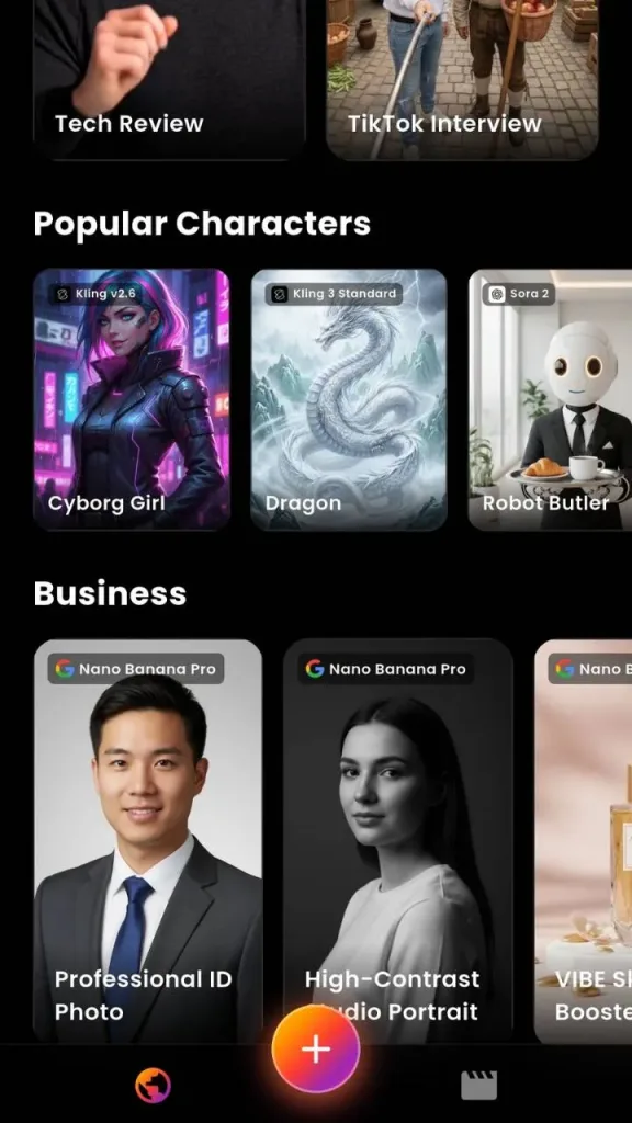 VIBE app AI model comparison view